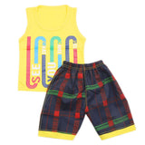 Boys Half Sleeves Sando Suit - Yellow, Kids, Boys Sets And Suits, Chase Value, Chase Value
