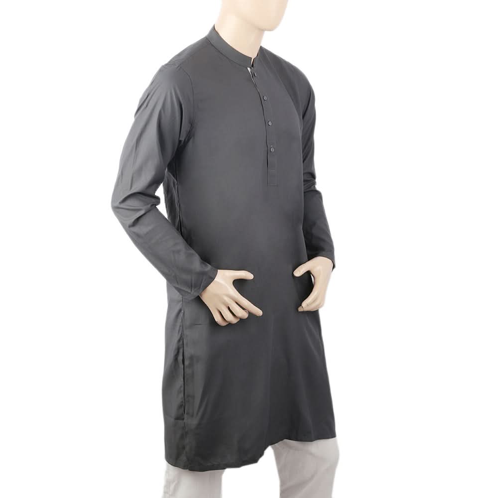 Men's Mashriq Fancy Kurta - Dark Grey, Men, Kurtas, Chase Value, Chase Value