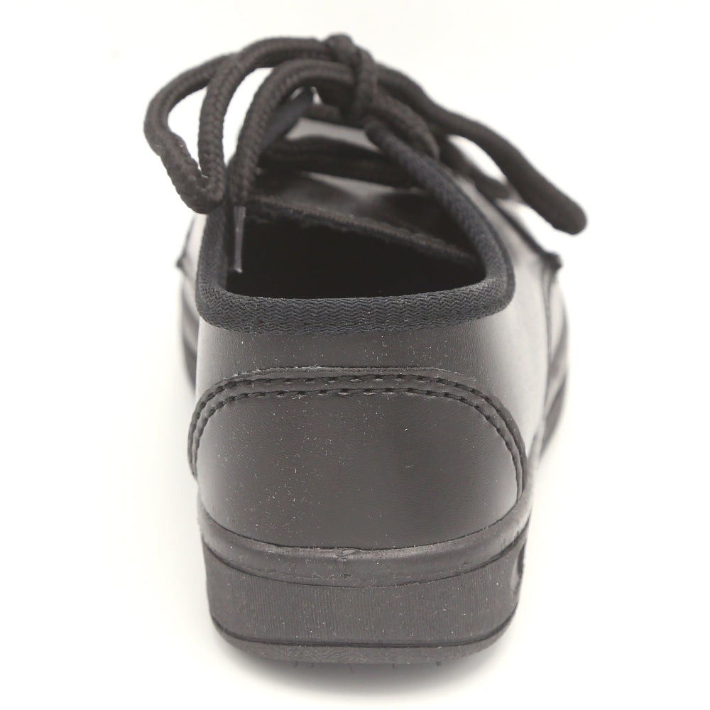 Boys Laces School Shoes 0027 - Black, Kids, Boys Formal Shoes, Chase Value, Chase Value