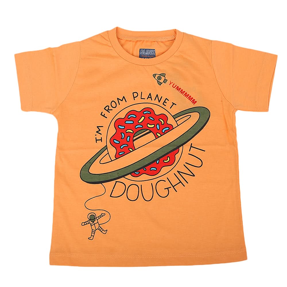 Boys Round Neck Half Sleeves T-Shirt - Yellow, Kids, Boys T-Shirts, Chase Value, Chase Value