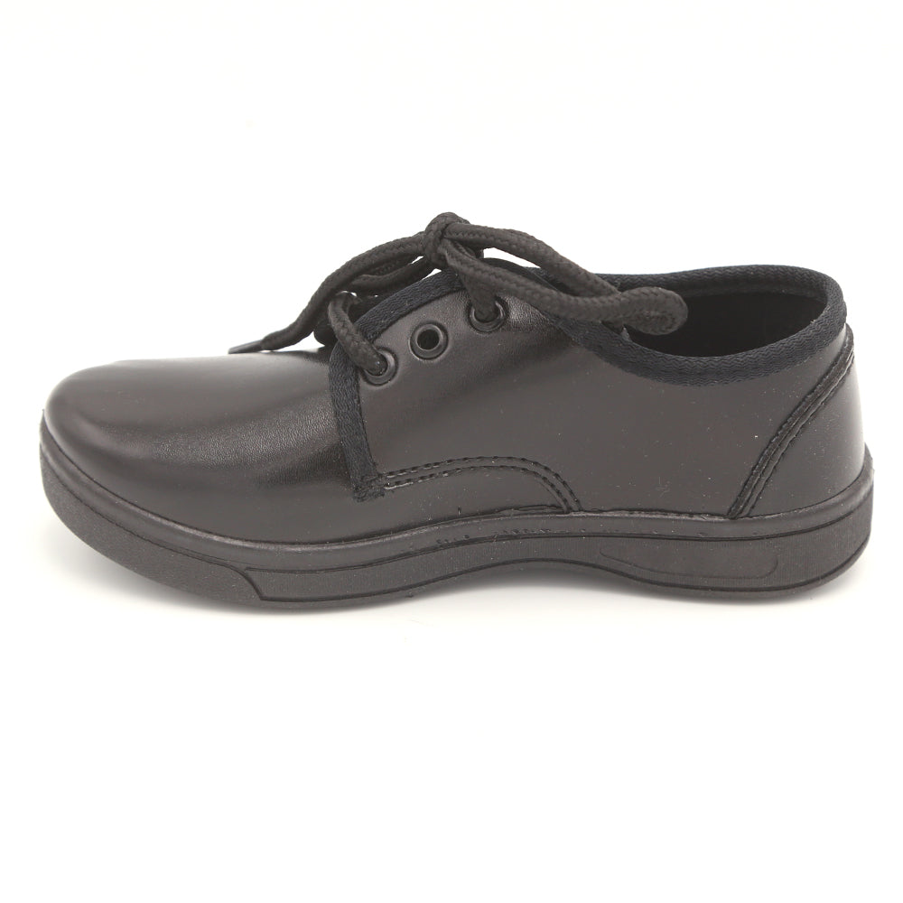 Boys Laces School Shoes 0027 - Black, Kids, Boys Formal Shoes, Chase Value, Chase Value