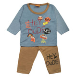 Newborn Boys Full Sleeves Suit - Steel Blue, Newborn Boys Sets & Suits, Chase Value, Chase Value