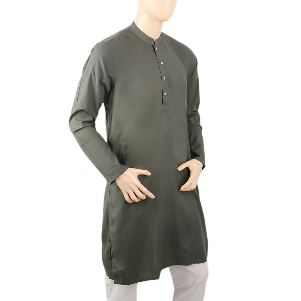 Men's Mashriq Fancy Kurta - Dark Green, Men, Kurtas, Chase Value, Chase Value