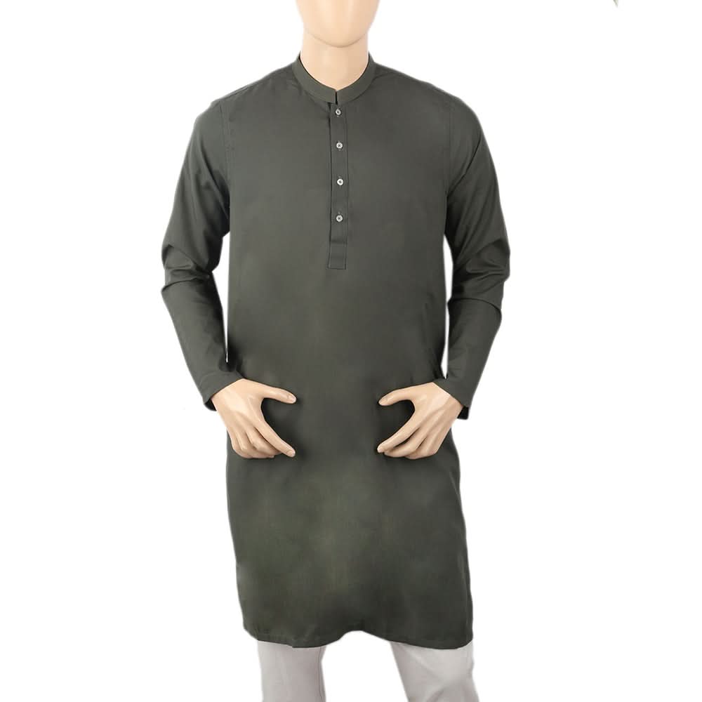 Men's Mashriq Fancy Kurta - Dark Green, Men, Kurtas, Chase Value, Chase Value