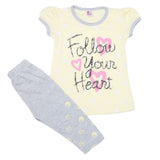 Girls Half Sleeves Suit - Lemon, Kids, Girls Sets And Suits, Chase Value, Chase Value