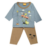 Newborn Boys Full Sleeves Suit - Steel Blue, Newborn Boys Sets & Suits, Chase Value, Chase Value