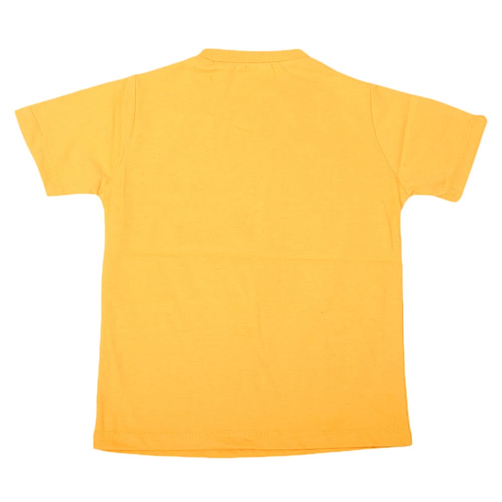Boys Round Neck Half Sleeves T-Shirt - Yellow, Kids, Boys T-Shirts, Chase Value, Chase Value