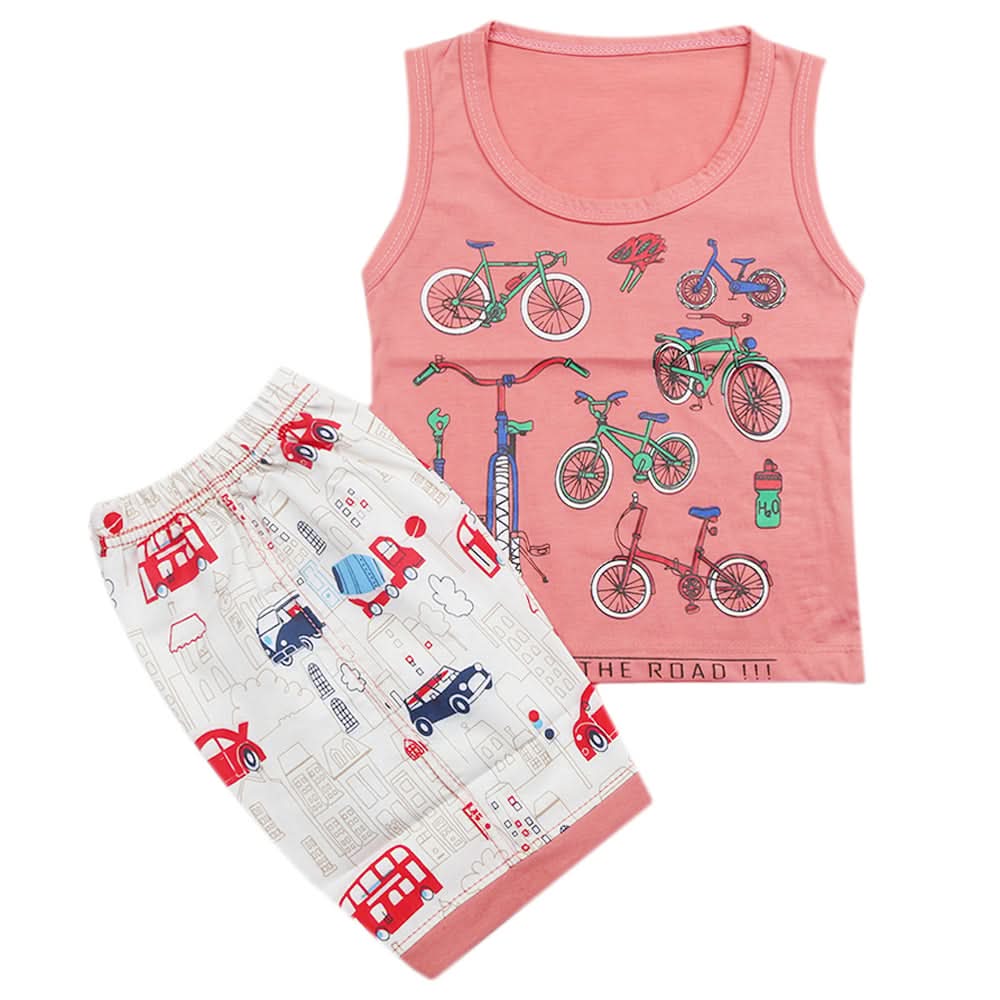 Boys Half Sleeves Sando Suit - Tea Pink, Kids, Boys Sets And Suits, Chase Value, Chase Value