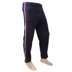Men's Double Stripe Jersey Trouser - Navy Blue, Men, Lowers And Sweatpants, Chase Value, Chase Value