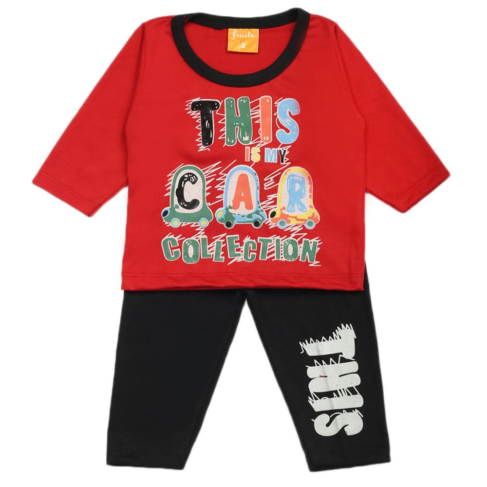 Newborn Boys Full Sleeves Suit - Red, Newborn Boys Sets & Suits, Chase Value, Chase Value