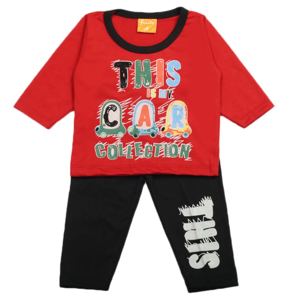 Newborn Boys Full Sleeves Suit - Red, Newborn Boys Sets & Suits, Chase Value, Chase Value