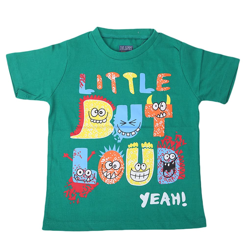 Boys Round Neck Half Sleeves T-Shirt - Sea Green, Kids, Boys T-Shirts, Chase Value, Chase Value