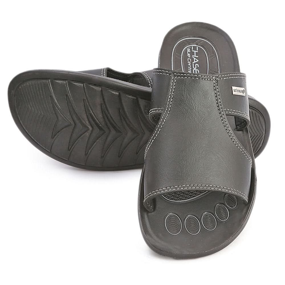 Men's Casual Slippers (604) - Black, Men, Slippers, Chase Value, Chase Value