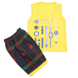 Boys Half Sleeves Sando Suit - Yellow, Kids, Boys Sets And Suits, Chase Value, Chase Value