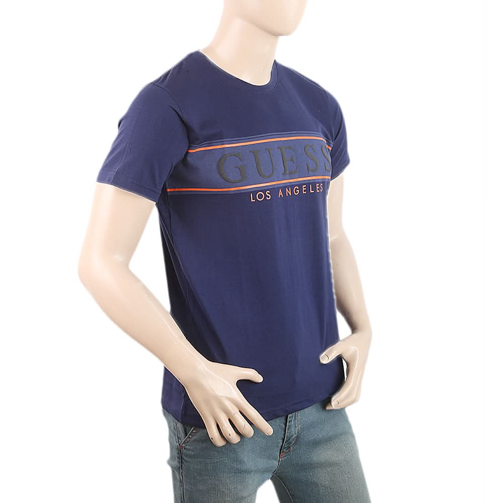 Men's Half Sleeves Printed T-Shirt - Navy Blue, Men, T-Shirts And Polos, Chase Value, Chase Value