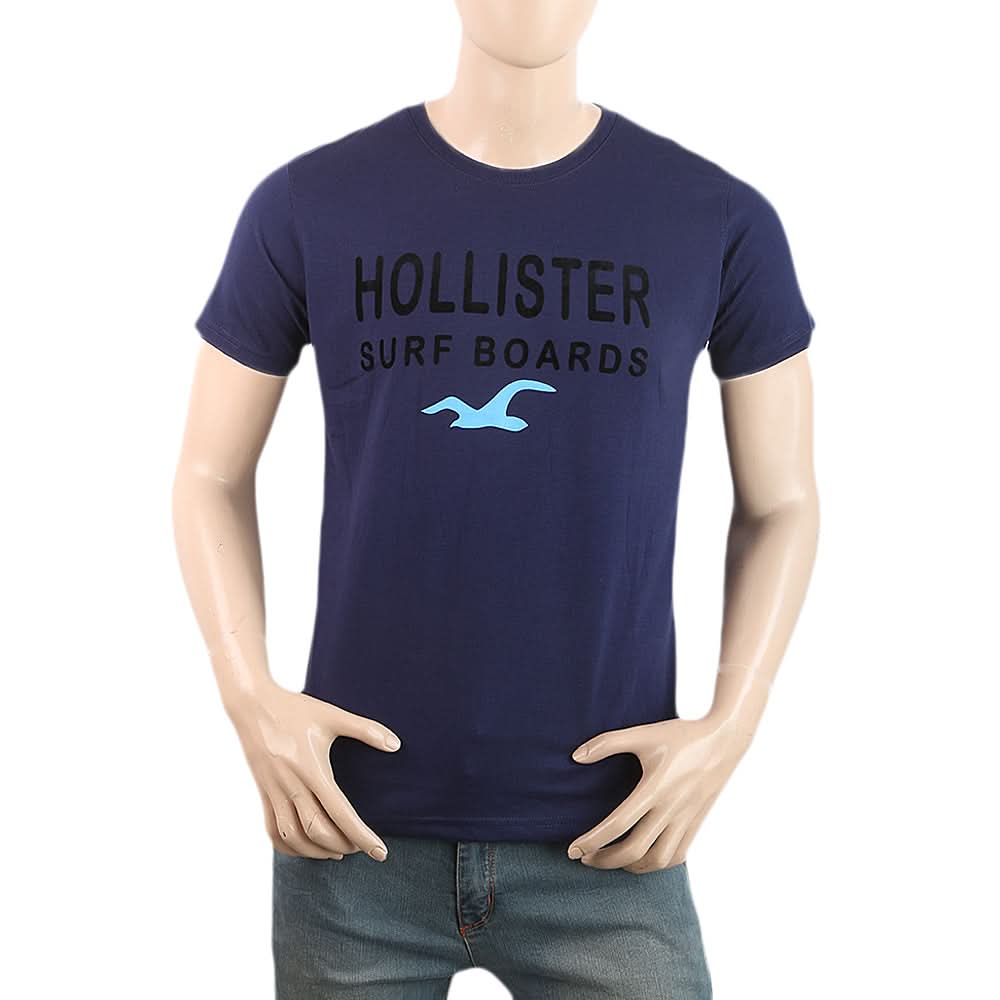 Men's Half Sleeves Printed T-Shirt - Navy Blue, Men, T-Shirts And Polos, Chase Value, Chase Value