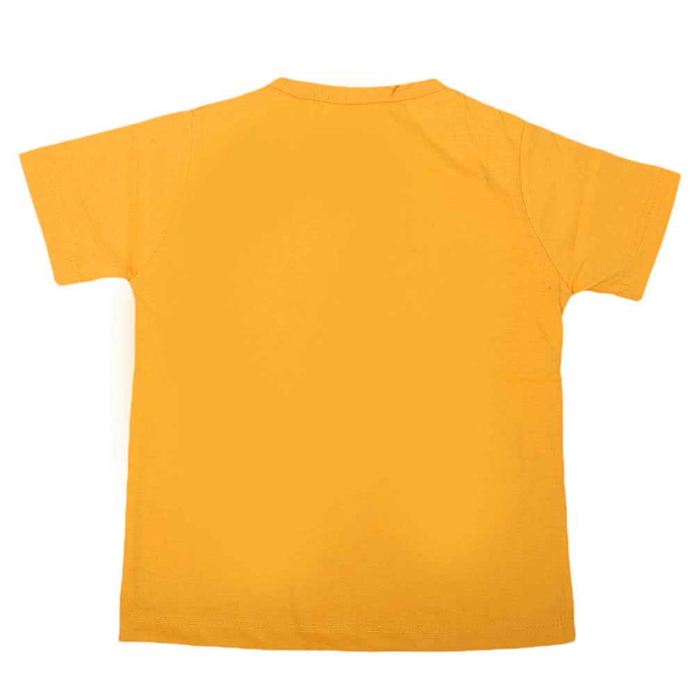 Boys Round Neck Half Sleeves T-Shirt - Yellow, Kids, Boys T-Shirts, Chase Value, Chase Value