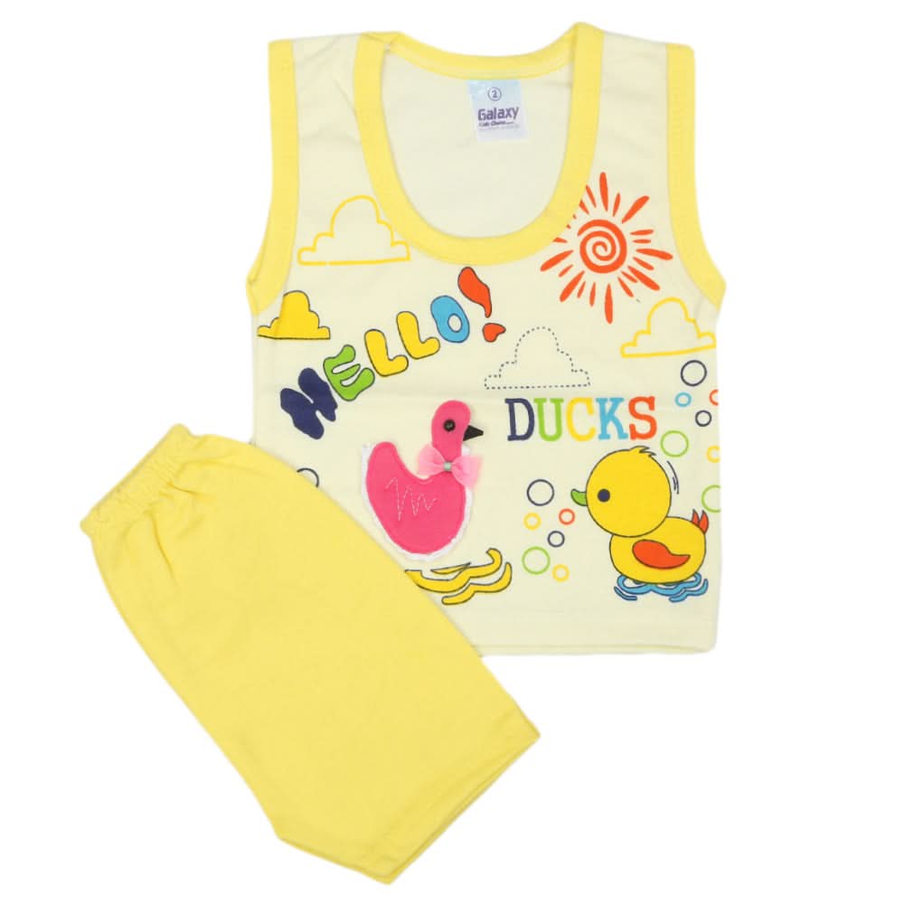 Newborn Sando Suit - Yellow, Newborn Boys Sets & Suits, Chase Value, Chase Value