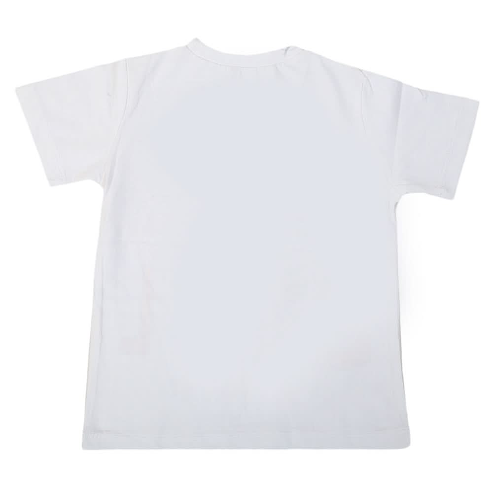 Boys Round Neck Half Sleeves T-Shirt - White, Kids, Boys T-Shirts, Chase Value, Chase Value