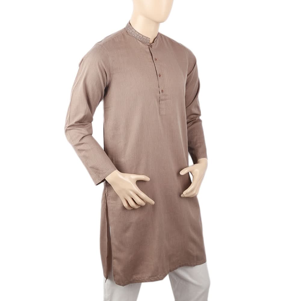 Men's Mashriq Slim Fit Kurta - Dark Brown, Men, Kurtas, Chase Value, Chase Value