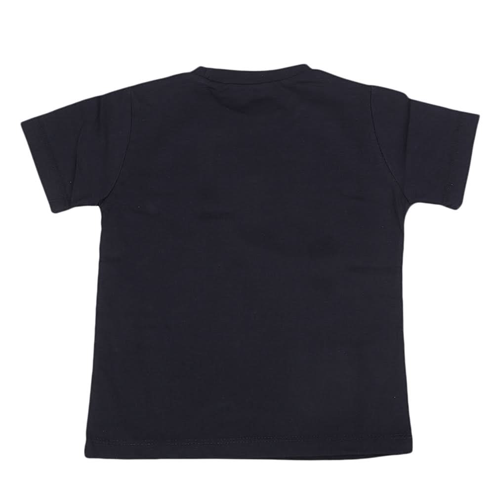 Boys Round Neck Half Sleeves T-Shirt - Black, Kids, Boys T-Shirts, Chase Value, Chase Value