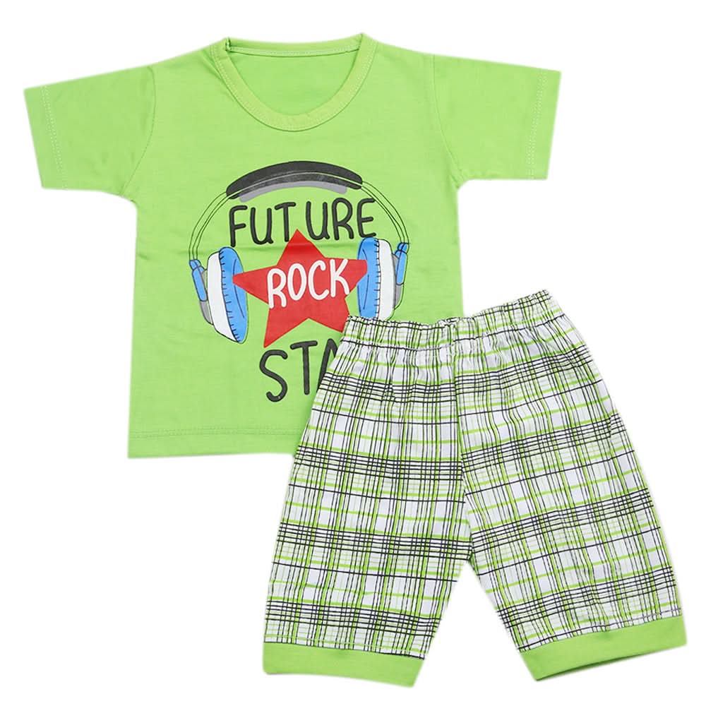 Boys Half Sleeves Short Suit - Green, Kids, Boys Sets And Suits, Chase Value, Chase Value