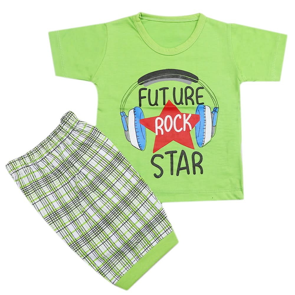Boys Half Sleeves Short Suit - Green, Kids, Boys Sets And Suits, Chase Value, Chase Value