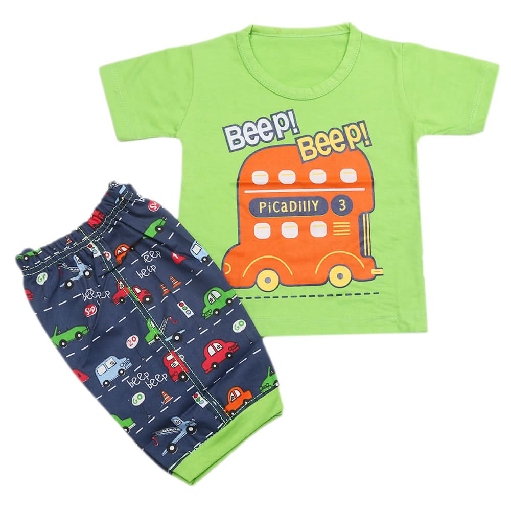 Boys Half Sleeves Short Suit - Green, Kids, Boys Sets And Suits, Chase Value, Chase Value