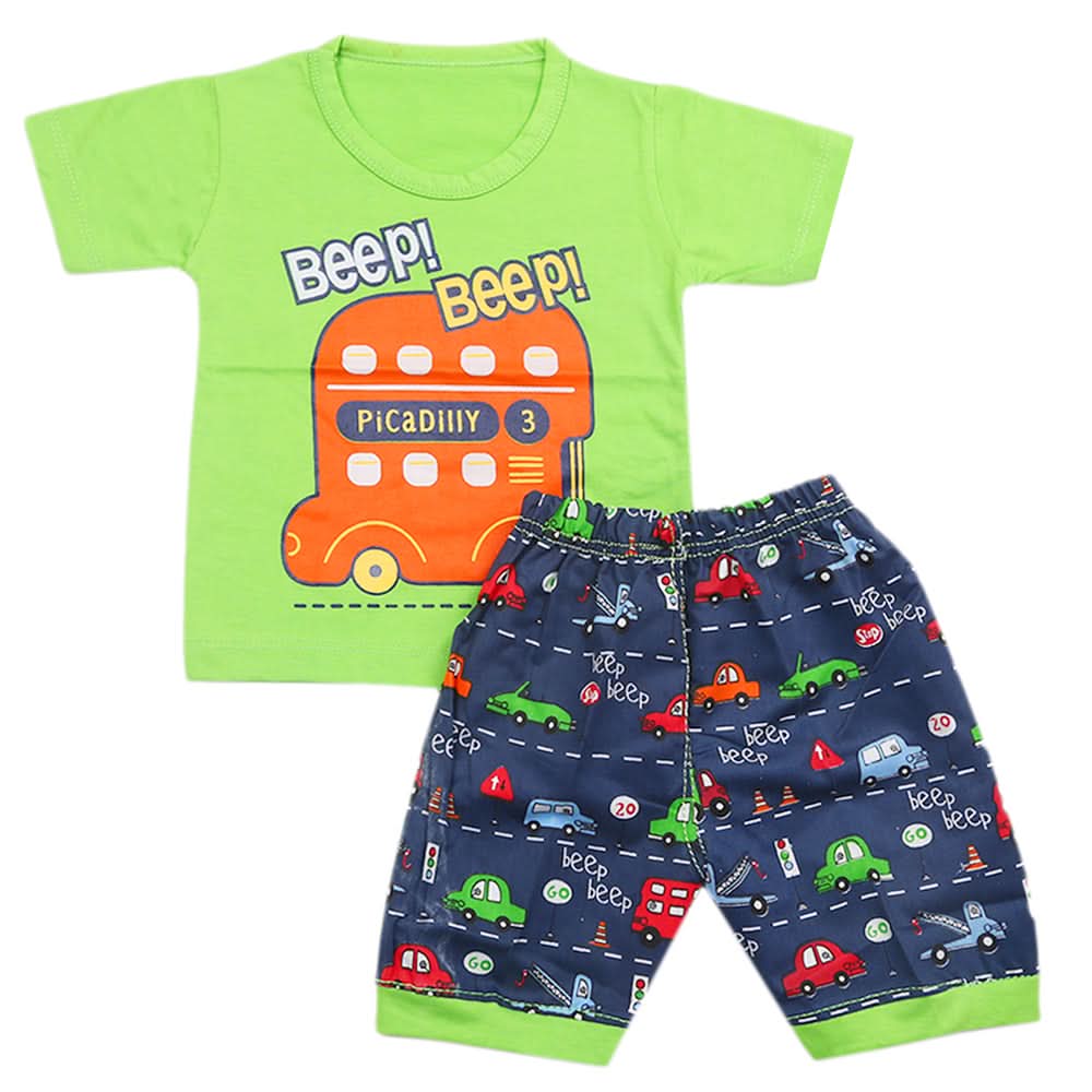 Boys Half Sleeves Short Suit - Green, Kids, Boys Sets And Suits, Chase Value, Chase Value