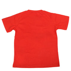 Boys Round Neck Half Sleeves T-Shirt - Red, Kids, Boys T-Shirts, Chase Value, Chase Value