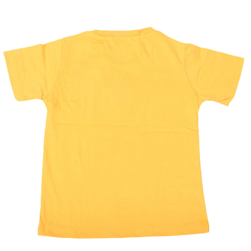 Boys Round Neck Half Sleeves T-Shirt - Yellow, Kids, Boys T-Shirts, Chase Value, Chase Value