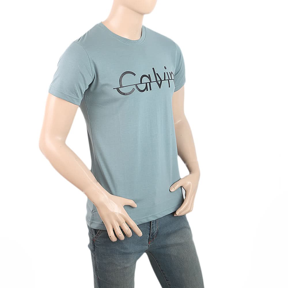 Men's Half Sleeves Printed T-Shirt - Steel Grey, Men, T-Shirts And Polos, Chase Value, Chase Value