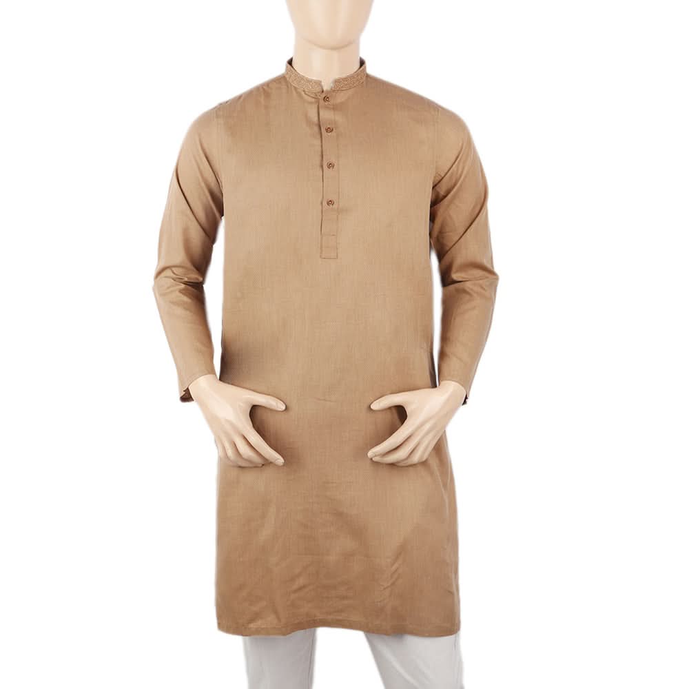 Men's Mashriq Slim Fit Kurta - Brown, Men, Kurtas, Chase Value, Chase Value