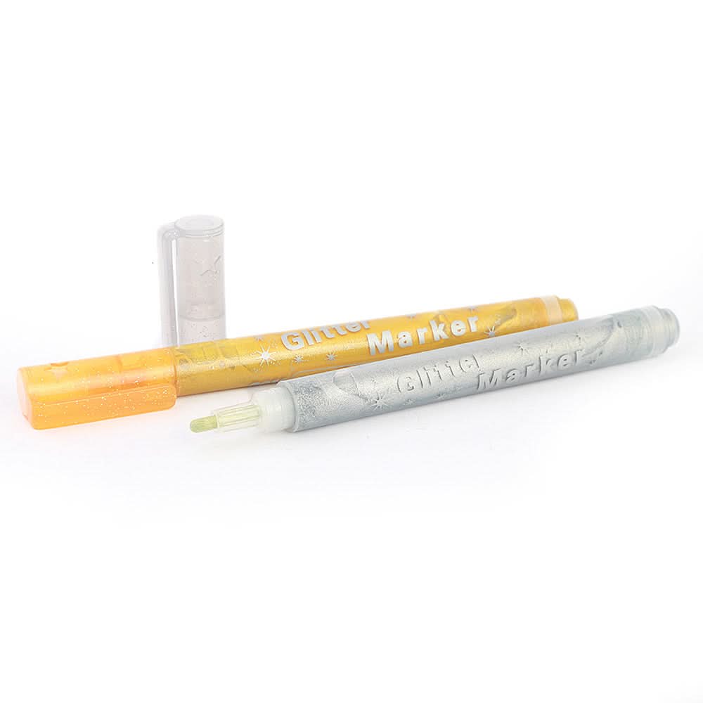 Boss Glitter Marker - Golden & Silver, Kids, Pencil Boxes And Stationery Sets, Chase Value, Chase Value