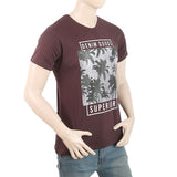Men's Half Sleeves Printed T-Shirt - Coffee, Men, T-Shirts And Polos, Chase Value, Chase Value