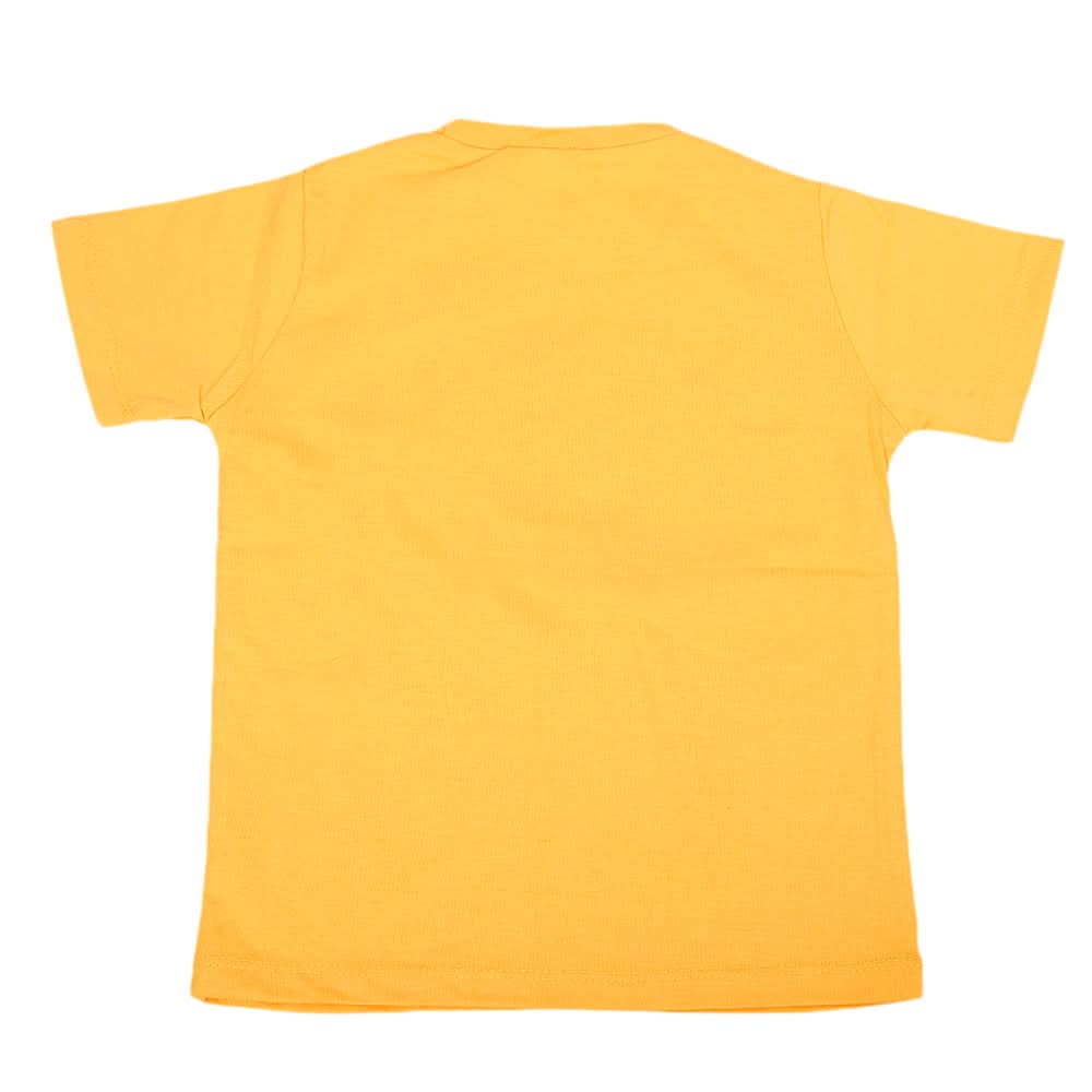 Boys Round Neck Half Sleeves T-Shirt - Yellow, Kids, Boys T-Shirts, Chase Value, Chase Value