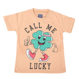 Boys Round Neck Half Sleeves T-Shirt - Peach, Kids, Boys T-Shirts, Chase Value, Chase Value