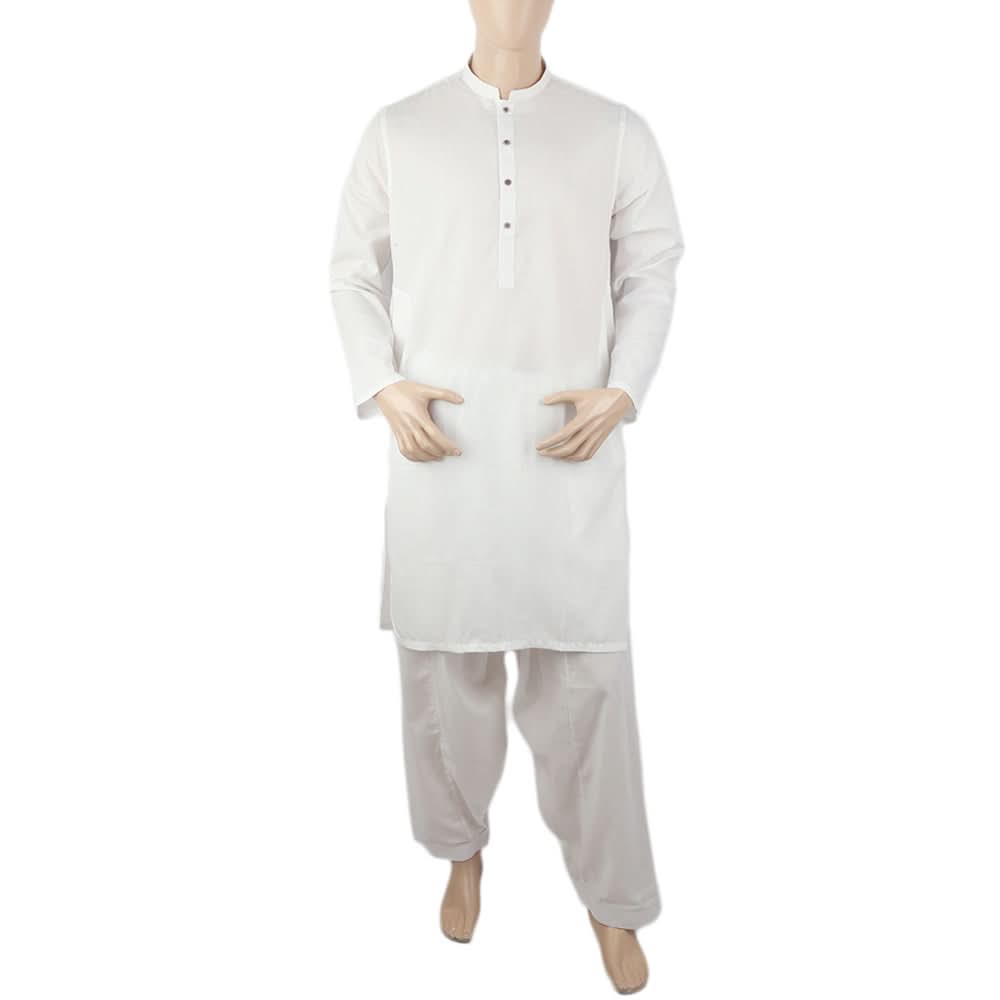 Men's Mashriq Slim Fit Kurta Shalwar - Off White, Men, Shalwar Kameez, Chase Value, Chase Value