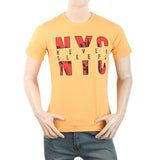 Men's Half Sleeves Printed T-Shirt - Peach, Men, T-Shirts And Polos, Chase Value, Chase Value