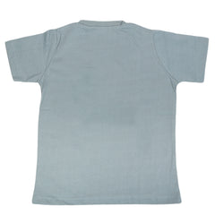 Boys Round Neck Half Sleeves T-Shirt - Grey, Kids, Boys T-Shirts, Chase Value, Chase Value