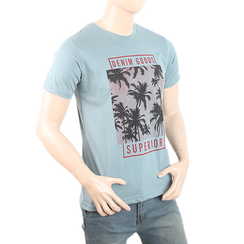 Men's Half Sleeves Printed T-Shirt - Steel Grey, Men, T-Shirts And Polos, Chase Value, Chase Value
