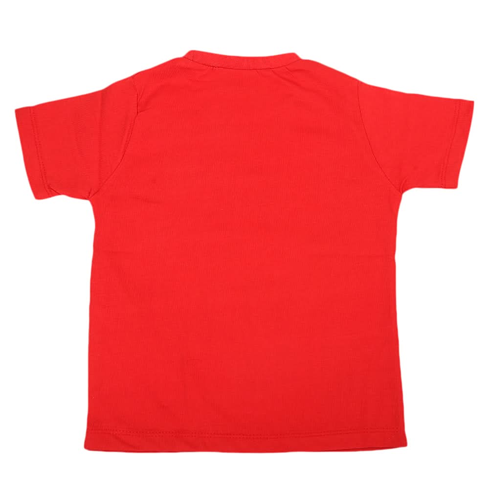 Boys Round Neck Half Sleeves T-Shirt - Red, Kids, Boys T-Shirts, Chase Value, Chase Value