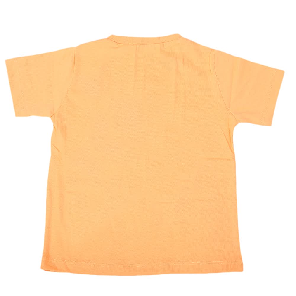Boys Round Neck Half Sleeves T-Shirt - Orange, Kids, Boys T-Shirts, Chase Value, Chase Value