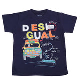 Boys Round Neck Half Sleeves T-Shirt - Navy Blue, Kids, Boys T-Shirts, Chase Value, Chase Value