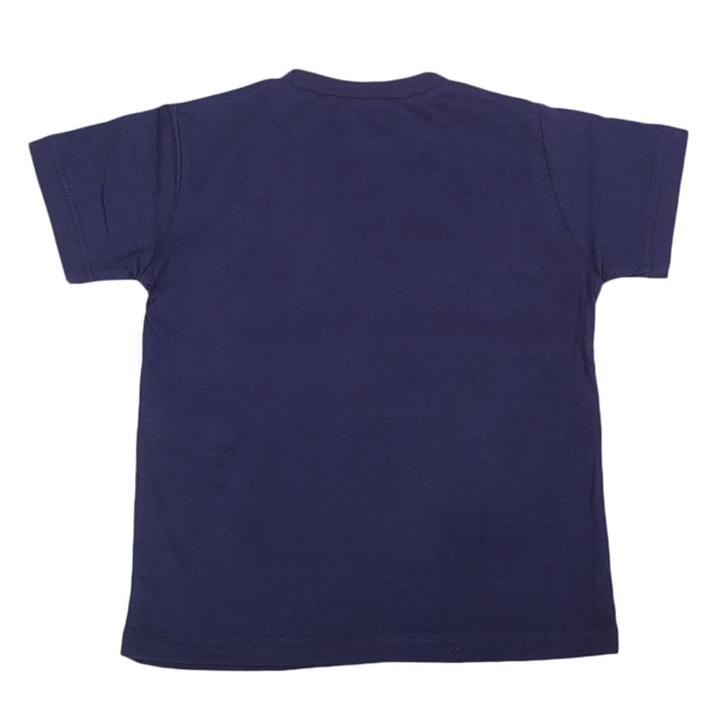 Boys Round Neck Half Sleeves T-Shirt - Navy Blue, Kids, Boys T-Shirts, Chase Value, Chase Value