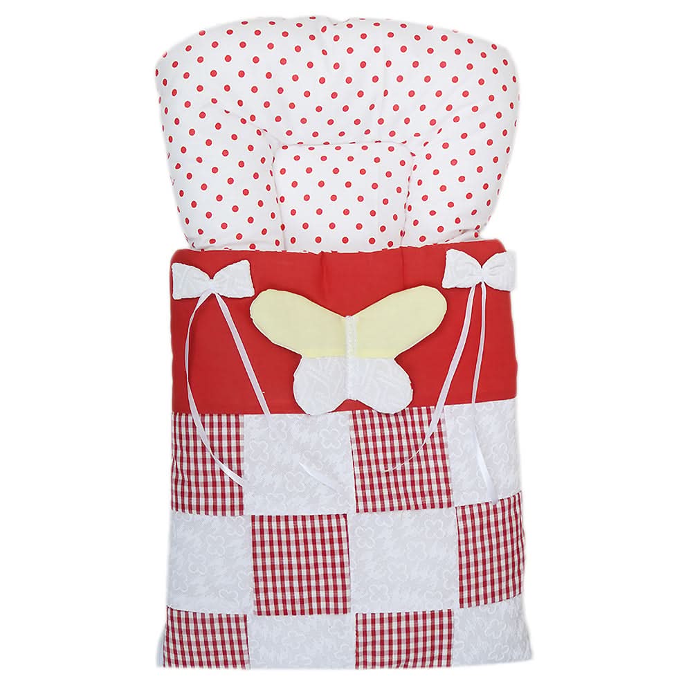 Newborn Embroidered Sleeping Bag 2 Pcs 6002 - Red, Kids, Sleeping Bags, Chase Value, Chase Value