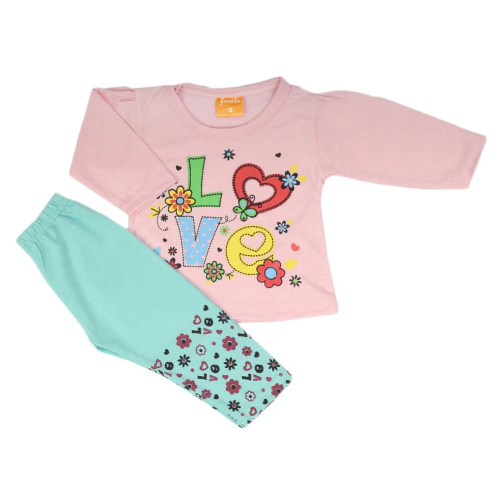 Newborn Girls Full Sleeves Suit - Light Pink, Newborn Girls Sets & Suits, Chase Value, Chase Value