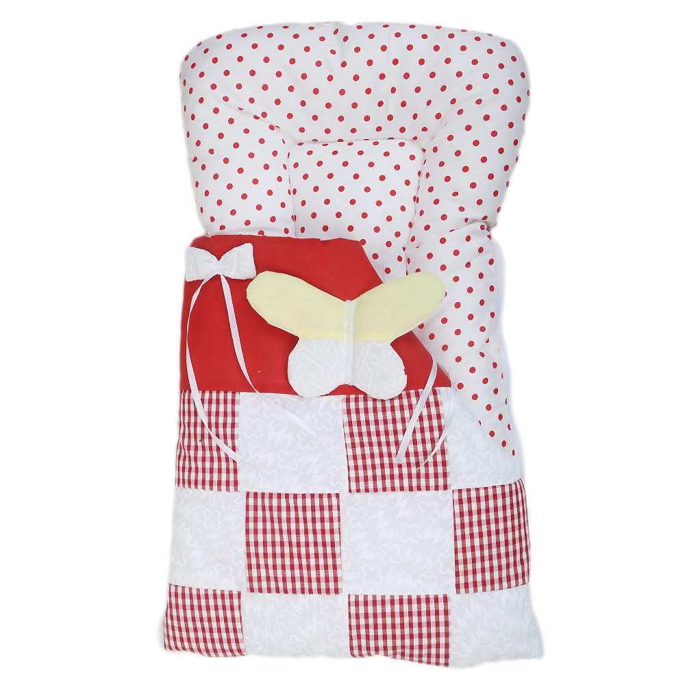 Newborn Embroidered Sleeping Bag 2 Pcs 6002 - Red, Kids, Sleeping Bags, Chase Value, Chase Value