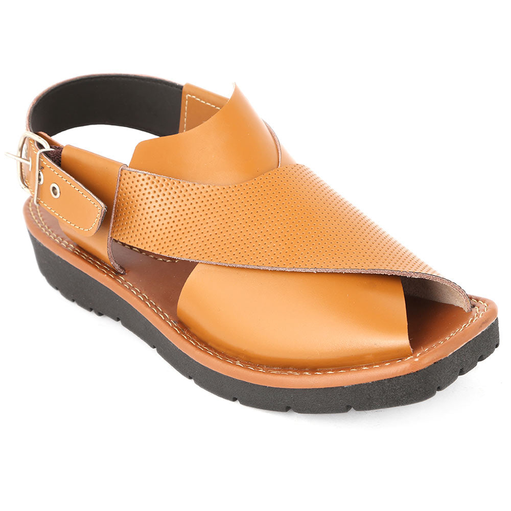 Men's Peshawari Sandal (PL1) - Mustard, Men, Sandals, Chase Value, Chase Value