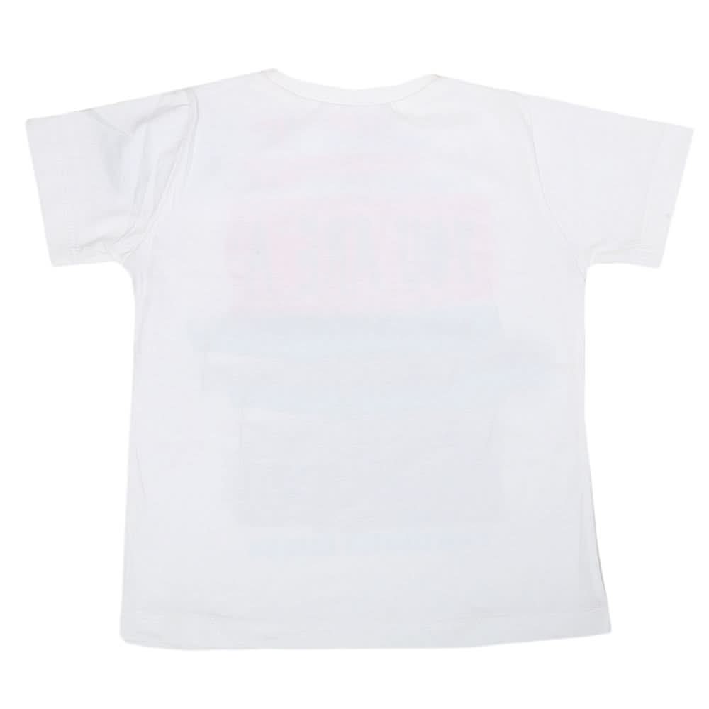 Boys Round Neck Half Sleeves T-Shirt - White, Kids, Boys T-Shirts, Chase Value, Chase Value
